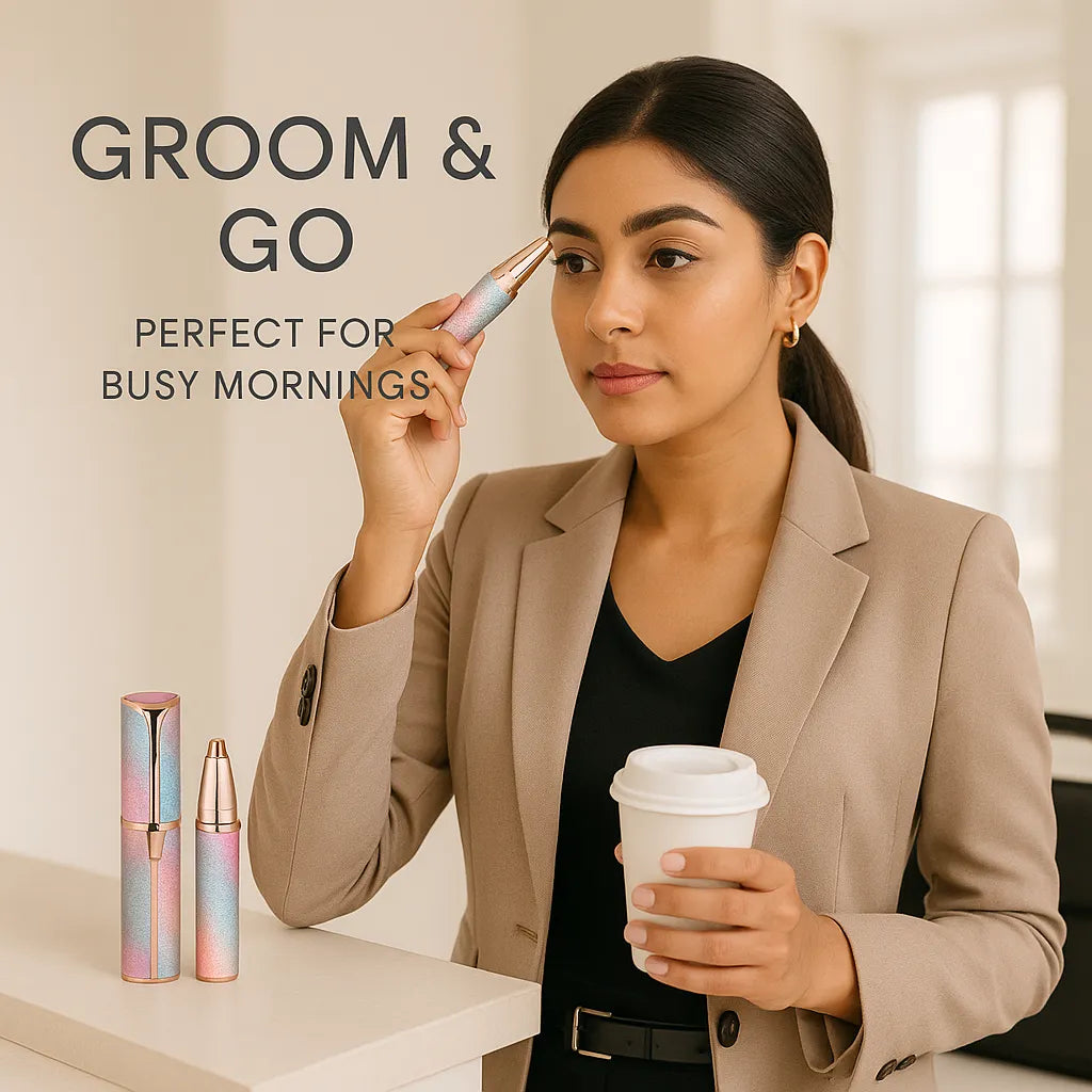 2-in-1 Hair Remover | Eyebrow & Facial Trimmer for Gentle Care