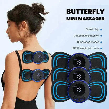 EMS Butterfly Neck Massager – Portable Pain Relief & Muscle Relaxation