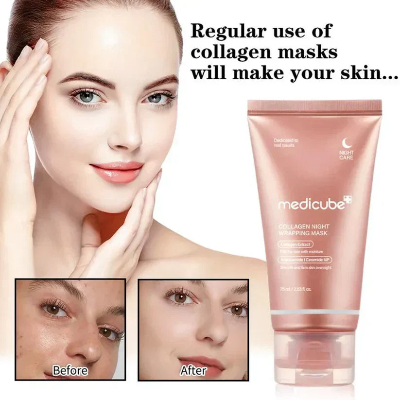 Get 100% Glow In Just One Night 😍 Medicube Collagen Face Mask