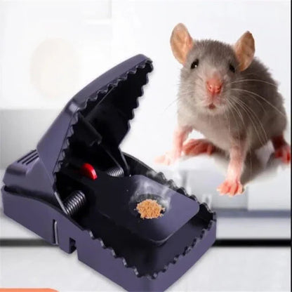 Heavy-Duty Black Mouse Trap 🐭 Safe, Reusable & Powerful Grip