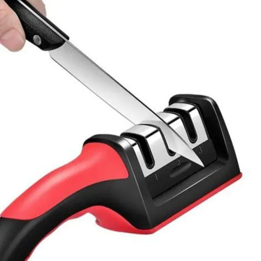 3-in-1 Manual Knife Sharpener | Fast, Safe & Easy Blade Sharpening