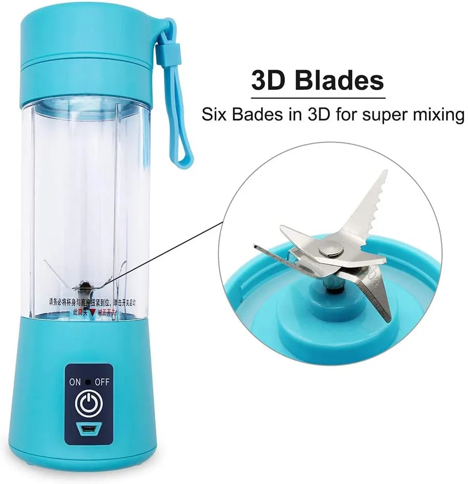 USB Juicer Blender | Powerful 6 Blades for Fresh Drinks Anywhere